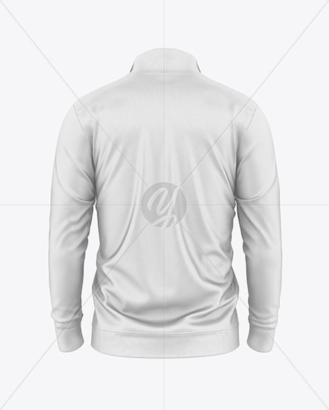 Long Sleeve Track Jacket Mockup - Back View