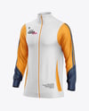 Long Sleeve Training Jacket Mockup - Half Side View