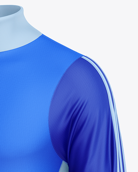 Long Sleeve Training Jacket Mockup - Half Side View