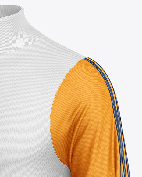 Long Sleeve Training Jacket Mockup - Half Side View