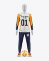 Long Sleeve Full Zipper Tracksuit Mockup - Front View