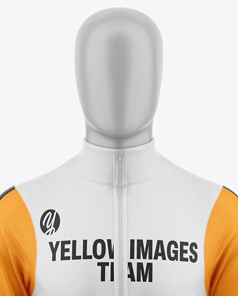 Long Sleeve Full Zipper Tracksuit Mockup - Front View