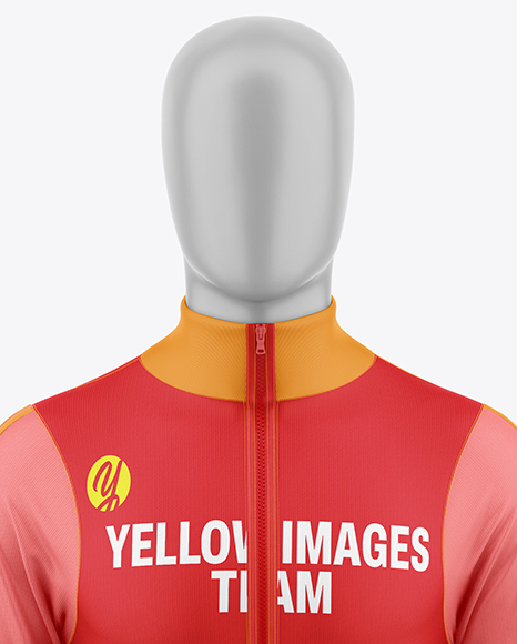 Long Sleeve Full Zipper Tracksuit Mockup - Front View