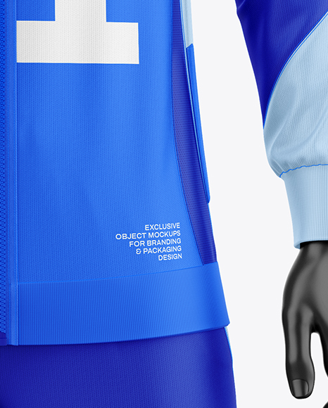 Long Sleeve Full Zipper Tracksuit Mockup - Front View