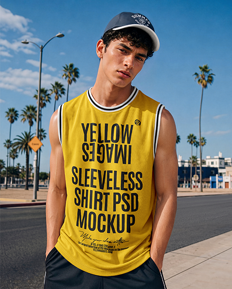 Man in a Sleeveless Shirt Mockup
