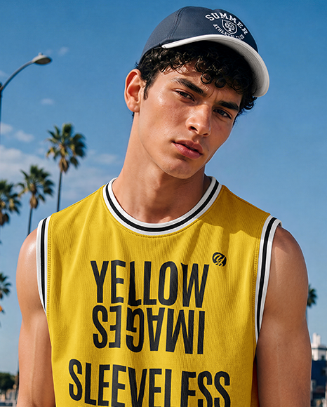 Man in a Sleeveless Shirt Mockup