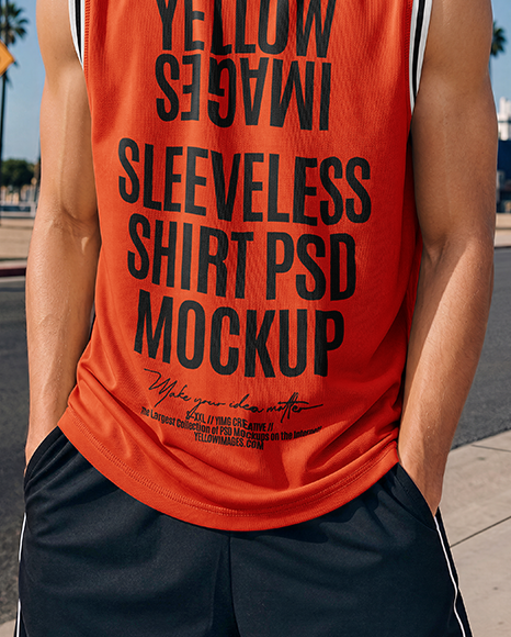 Man in a Sleeveless Shirt Mockup