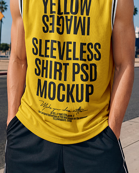 Man in a Sleeveless Shirt Mockup