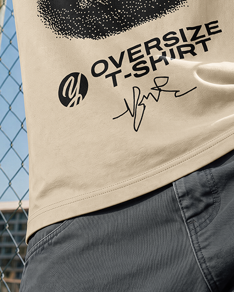 Man in an Oversized T-Shirt Mockup