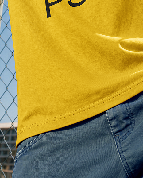 Man in an Oversized T-Shirt Mockup
