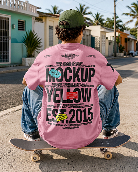 Man in an Oversized T-Shirt Mockup