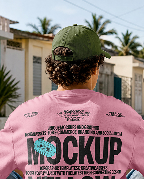Man in an Oversized T-Shirt Mockup