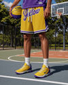 Man Wearing Basketball Shorts Mockup