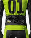 Man Wearing Cycling Jersey and Bib Shorts Mockup