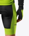 Man Wearing Cycling Jersey and Bib Shorts Mockup