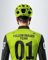 Man Wearing Cycling Jersey and Bib Shorts Mockup