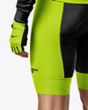 Man Wearing Cycling Jersey and Bib Shorts Mockup