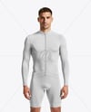 Man Wearing Cycling Suit Mockup