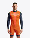 Man Wearing Cycling Suit Mockup
