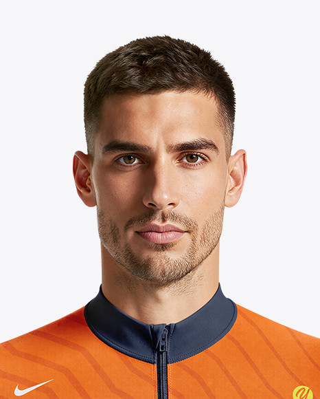 Man Wearing Cycling Suit Mockup