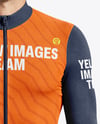 Man Wearing Cycling Suit Mockup