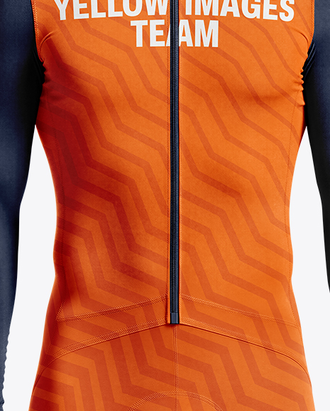 Man Wearing Cycling Suit Mockup