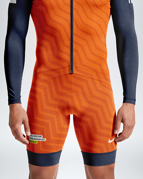 Man Wearing Cycling Suit Mockup