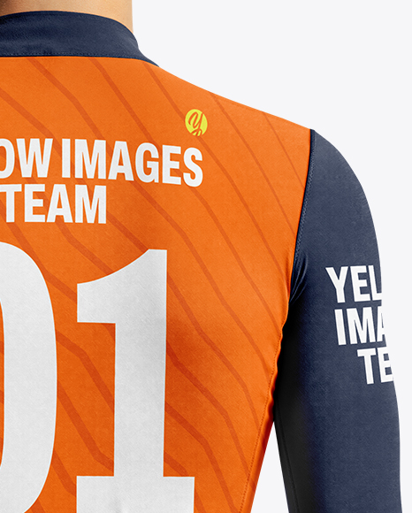 Man Wearing Cycling Suit Mockup