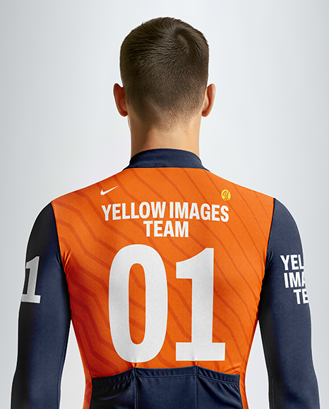 Man Wearing Cycling Suit Mockup