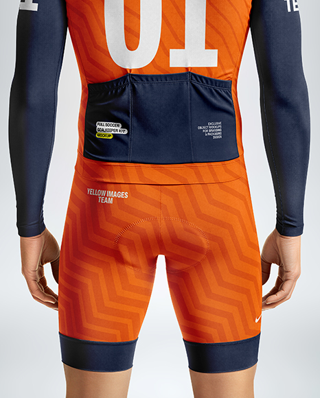 Man Wearing Cycling Suit Mockup