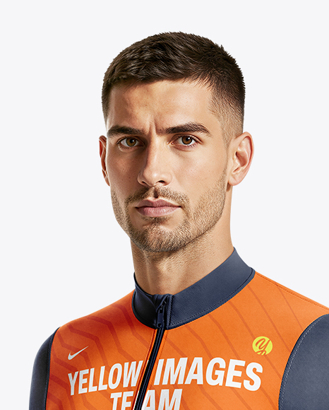 Man Wearing Cycling Suit Mockup