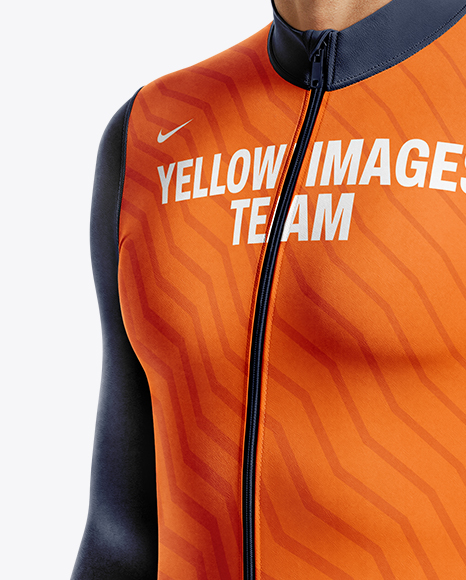 Man Wearing Cycling Suit Mockup