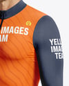 Man Wearing Cycling Suit Mockup