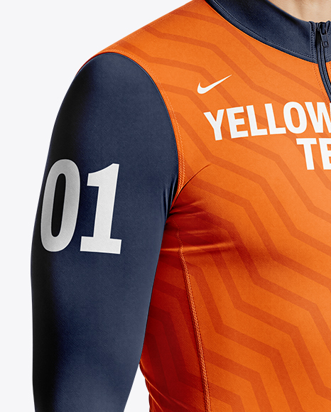 Man Wearing Cycling Suit Mockup