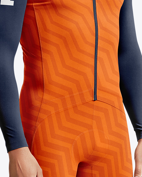Man Wearing Cycling Suit Mockup