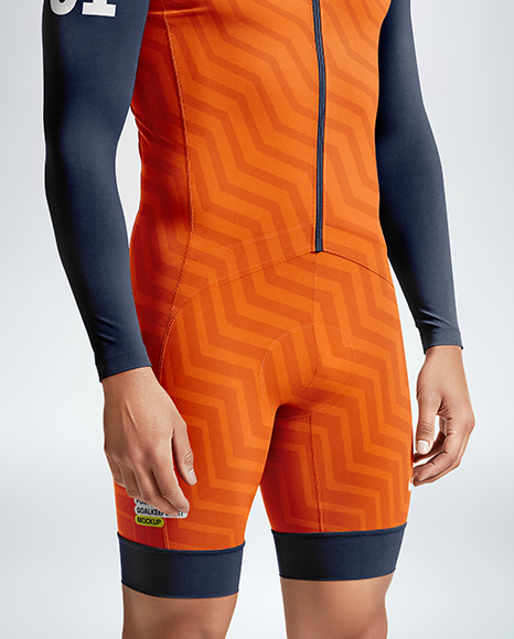 Man Wearing Cycling Suit Mockup