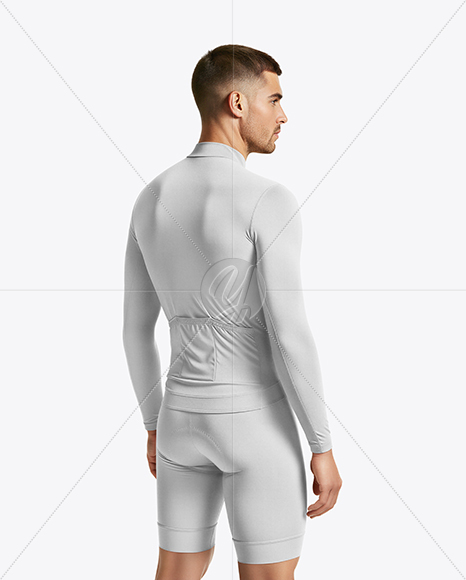 Man Wearing Cycling Suit Mockup