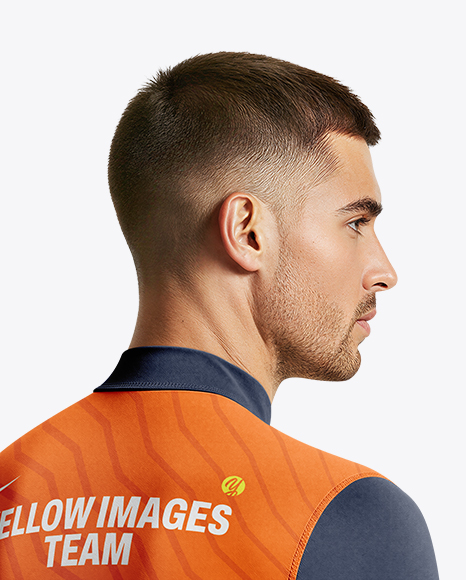 Man Wearing Cycling Suit Mockup