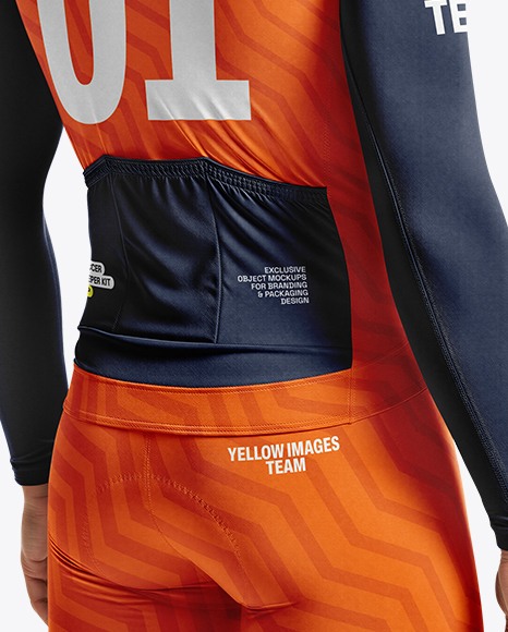 Man Wearing Cycling Suit Mockup
