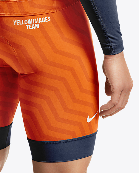 Man Wearing Cycling Suit Mockup