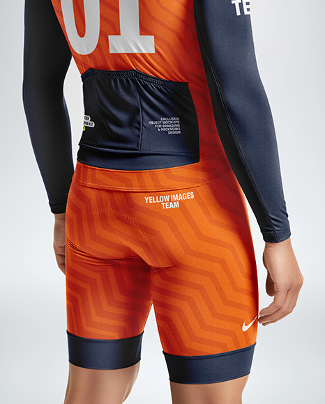 Man Wearing Cycling Suit Mockup