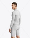 Man Wearing Cycling Suit Mockup
