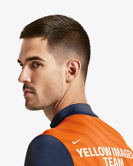 Man Wearing Cycling Suit Mockup