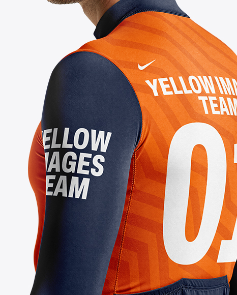 Man Wearing Cycling Suit Mockup