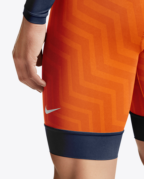 Man Wearing Cycling Suit Mockup