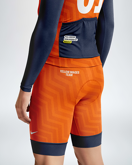 Man Wearing Cycling Suit Mockup