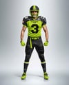 Man Wearing Full American Football Kit Mockup