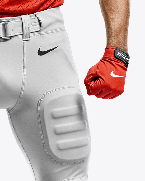 Man Wearing Full American Football Kit Mockup