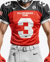 Man Wearing Full American Football Kit Mockup