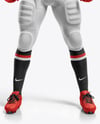 Man Wearing Full American Football Kit Mockup